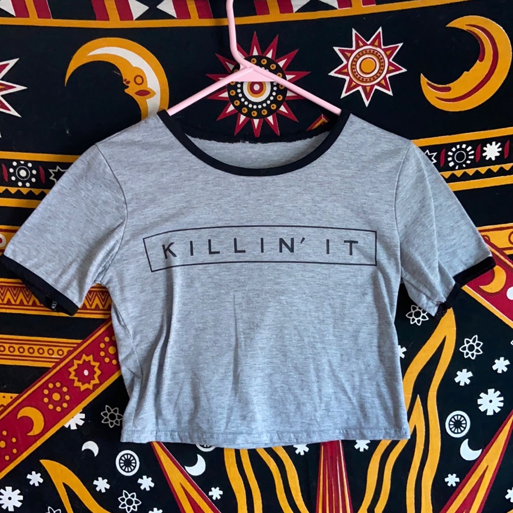 Forever 21 Grey Crop Top